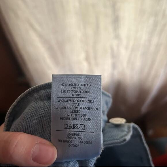 Hudson Utility Short Spring Indigo Blue Lyocell Denim Belt Tie Waist NWT Size 24 - Picture 9 of 9